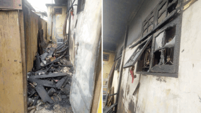 Usman Laporkan Pembakaran Rumahnya ke Polres Langkat