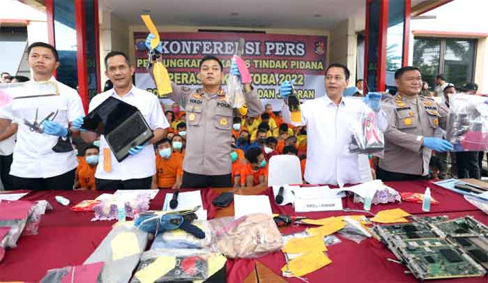 Ditreskrimum Poldasu dan Polres Jajaran Berhasil Tekan Angka Kejahatan Lewat Operasi Sikat Toba