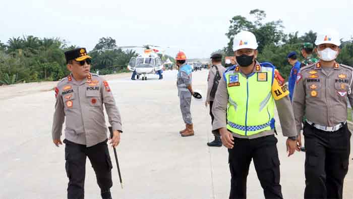 Antisipasi Lonjakan Mudik Jelang Nataru, Kapoldasu Tinjau Jalur Tol Tebingtinggi - Indrapura