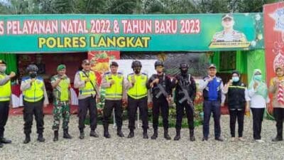 Sat Samapta Polres Langkat Bersama Sat Brimob Laksanakan Giat Patroli Skala Besar
