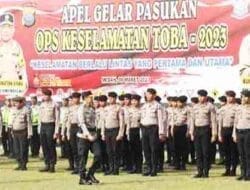 Wakapoldasu Pimpin Apel Gelar Pasukan Operasi Keselamatan Toba 2023