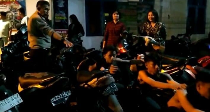 Polrestabes Medan Tangkap Gerombolan Geng Motor Bikin Resah Warga