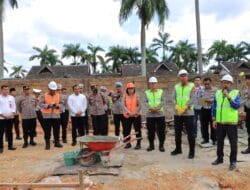 Kapolres Labuhanbatu Letakkan Batu Pertama Pembangunan Kantor Satpas SIM