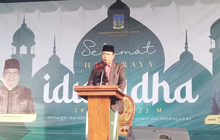 Salat Idul Adha 1444 H di Tebingtinggi, Prof Ansari: Ibadah Kurban Komitmen Kepatuhan Atas Perintah Allah