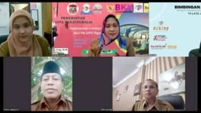 Wali Kota Tanjungbalai Lakukan Zoom Kinerja Sosialisasi Implementasi E-Kinerja