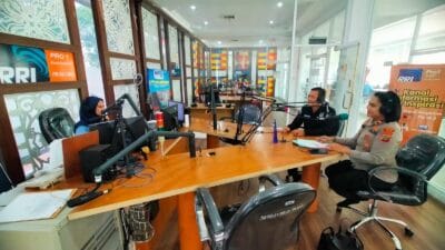 Kapolsek Tuntungan Jadi Narasumber Dialog Interaktif Halo Polisi di RRI Medan