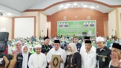 Lantunan Selawat Sambut Jemaah Kloter 11 di Asrama Haji Medan