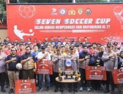 Polri Bersama Wartawan Gelar Bhayangkara Presisi Seven Soccer Cup