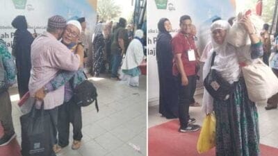 Suasana Haru Mewarnai Penyambutan Jemaah Haji Kloter 18