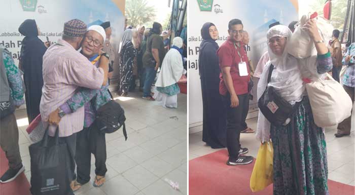 Suasana Haru Mewarnai Penyambutan Jemaah Haji Kloter 18