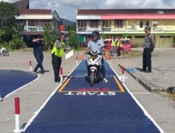 Polres Taput Launching Ujian Praktik Pengurusan SIM Bagi Pengendara Sepedamotor