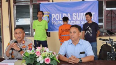 Kapolres Pematangsiantar Konferensi Pers Ungkap Kasus Curanmor