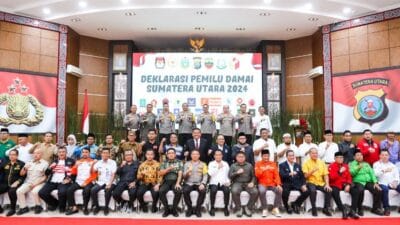 Deklarasi Pemilu Damai 2024, Kapoldasu: Pemilu Merupakan Pesta Perebutan Hati Rakyat