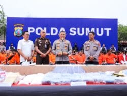 Jaringan Narkoba Sumut-Aceh Diungkap Poldasu, 45 Kg Sabu Disita