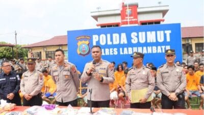 Polres Labuhanbatu Sikat 92 Pelaku dan Ungkap 82 Perkara Narkotika