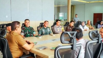Forkopimda Batu Bara menggelar Rapat Koordinasi (Rakor) Kesiapan Penyelenggaraan Pemilihan Umum (Pemilu) tahun 2024 di kantor bupati,