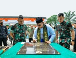 Pj Nizhamul Resmikan Gapura dan Rumah Jaga Yonif 126/KC