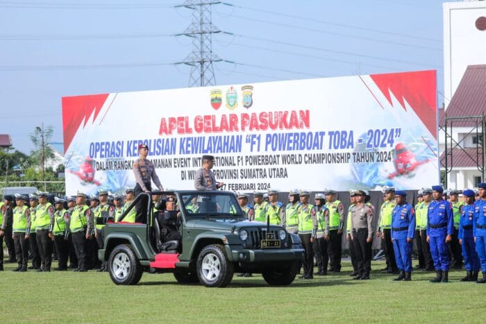 Apel Gelar Pasukan Event F1 Powerboat, Polda Sumut Siapkan 1.170 Personel