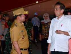 Pj Gubsu Sambut Kedatangan Presiden di Kualanamu