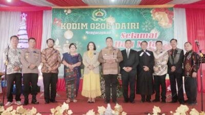 Hadiri Perayaan Natal Kodim 0206/Dairi, Bupati Eddy Berutu Sampaikan Apresiasi