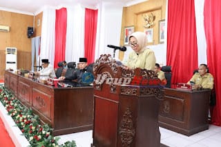 Rapat Paripurna DPRD, Sekdakab Batu Bara Sampaikan Nota LKPj Bupati Tahun 2023