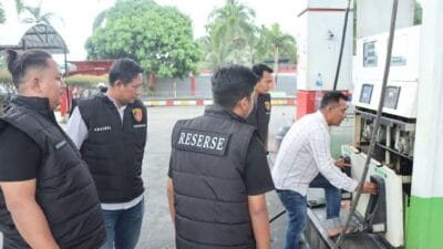 Tim Tipidter Polres Langsa Sidak SPBU Jelang Mudik Lebaran 2024