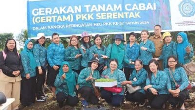 Peringatan 52 Tahun HKG, TP PKK Dairi Gertam 2000 Batang Cabai