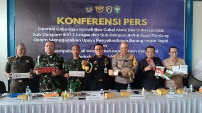 Bea Cukai Langsa Berhasil Amankan Puluhan Item Barang Ilegal