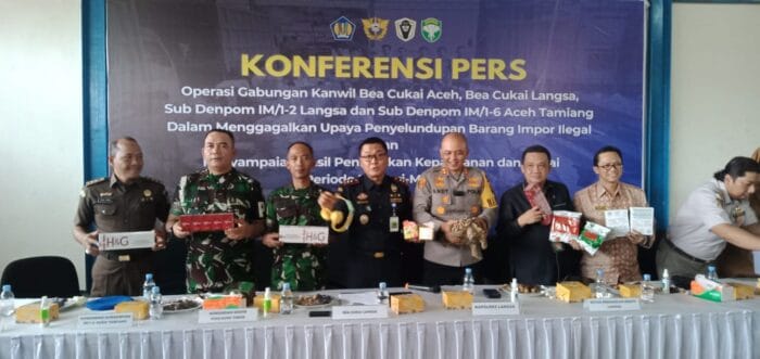 Bea Cukai Langsa Berhasil Amankan Puluhan Item Barang Ilegal