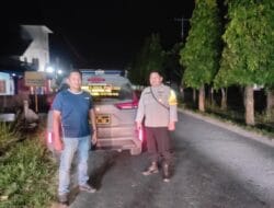 Giat Personel Polsek Lima Puluh Patroli Mobile Malam Hari Cegah Tindak Kejahatan