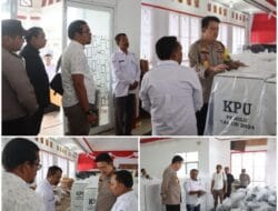 Kapolres Lakukan Pengecekan Gudang Logistik KPU Pakpak Bharat