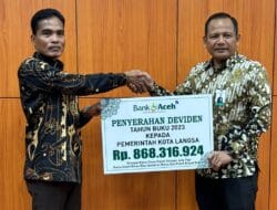 PT BAS Serahkan Dividen Rp868 Juta Lebih ke Pemko Langsa