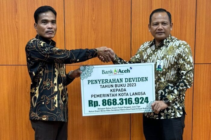 PT BAS Serahkan Dividen Rp868 Juta Lebih ke Pemko Langsa