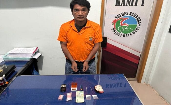 Satres Narkoba Polres Batu Bara Sergap Pengedar Sabu di Desa Simpang Gambus