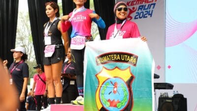 Bhayangkari Polda Sumut Borong Podium Juara Kemala Run