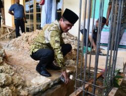 Pj Walikota Langsa Lakukan Peletakan Batu Pertama Renovasi Mesjid Nurul Qur’an