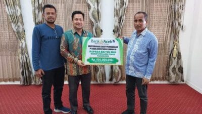 Pemkab Aceh Timur Terima Zakat dari BAS