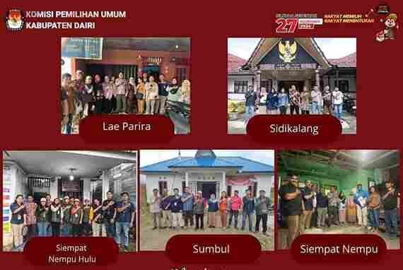 KPU Dairi Gelar Monitoring Coklit Pemilihan 2024