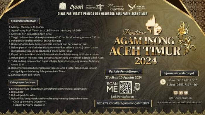 Pemkab Aceh Timur Buka Agam Inong 2024 Promotor Pariwisata