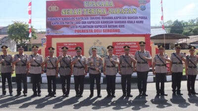Kapolresta Deliserdang Pimpin Sertijab 2 Kabag dan 5 Kapolsek