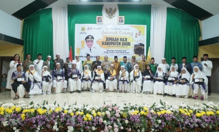 Pj Bupati Dairi Sambut Kepulangan Jemaah Haji
