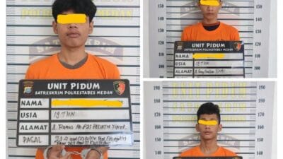 Tim Sat Reskrim Polrestabes Medan Tangkap Tiga Pelaku Kawanan Geng Motor