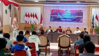 Ketua Bawaslu Pakpak Bharat Hadiri Sosialisasi Tahapan Pemilihan Bupati dan Wakil Bupati Pakpak Bharat Pemilihan Tahun 2024 Oleh KPUD