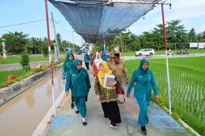 Tim Evaluasi TP PKK Sumut Lakukan Evaluasi di Desa Percontohan Aku Hatinya PKK Desa Kwala Gunung