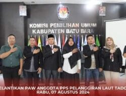 KPU Batu Bara Lantik PAW PPS di Desa Pelanggiran Laut Tador