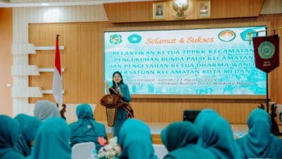 Kahiyang Ayu Lantik Ketua TP PKK Kecamatan & Bunda PAUD Medan Maimun