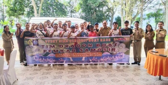 Sekdakab Lepas Tim Dragon Boat Samosir Ikuti Event Siak Serindit Boat Race