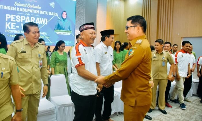 Pj Bupati Batu Bara Lepas Kontingen Pesparawi Ke-V Tingkat Provsu