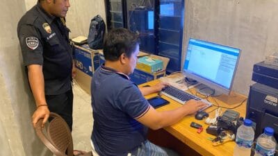 Seksi TIK Polres Samosir Pasang dan Uji Perangkat Keamanan Venue PON XXI Aceh-Sumut