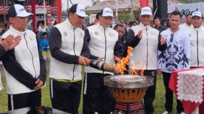 Kirab Api PON XXI Aceh-Sumut 2024 di Kabupaten Batu Bara